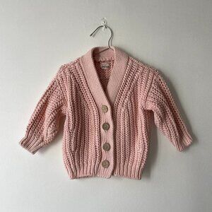 babaa kids no18 cardigan in petal plum | size 4